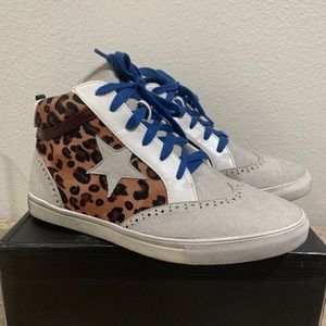 Leopard High Top Sneakers
